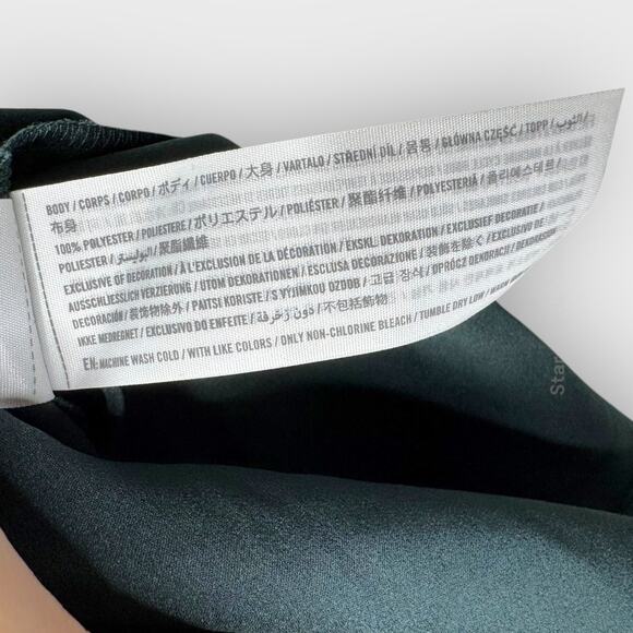 Abercrombie Satin Lace Cami Green Button Back Flowy Feminine Tank Top - Picture 4 of 7